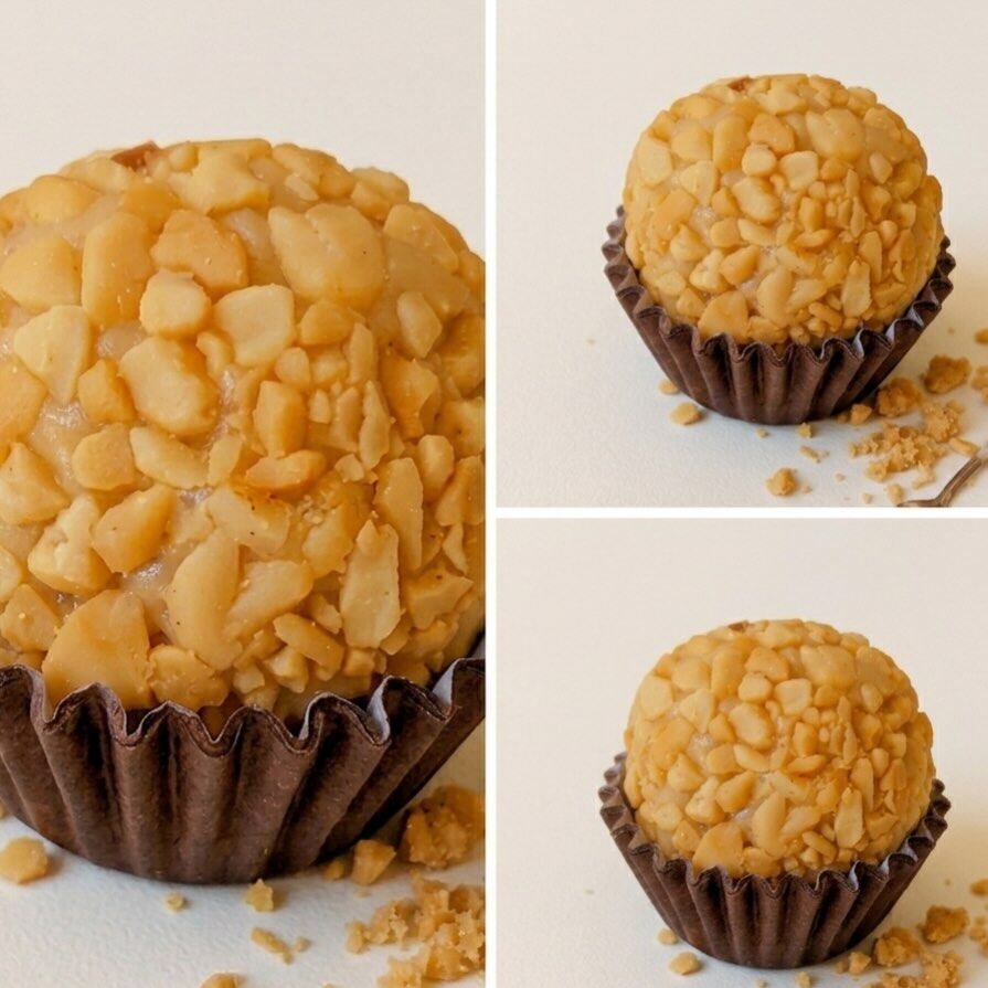 Brigadeiros gourmet com castanha